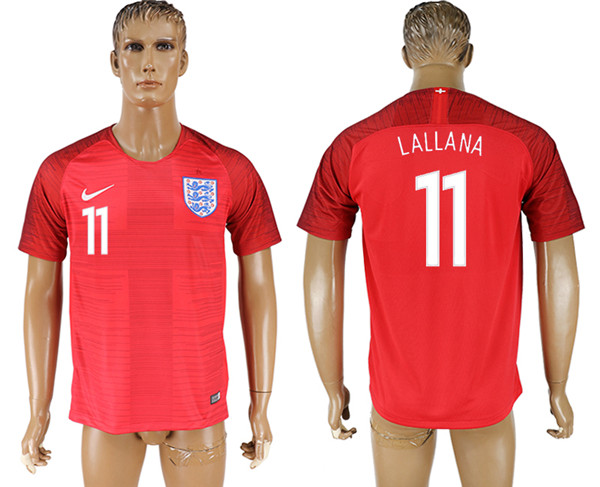 England 11 LALLANA Away 2018 FIFA World Cup Thailand Soccer Jersey England 11 LALLANA Away 2018 FIFA World Cup Thailand Soccer Jersey