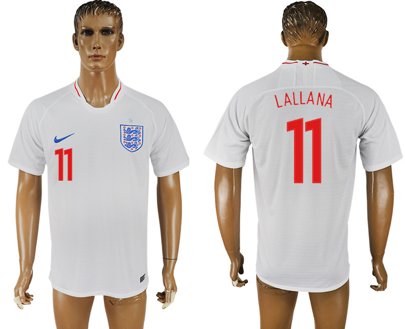 England 11 LALLANA Home 2018 FIFA World Cup Thailand Soccer Jersey England 11 LALLANA Home 2018 FIFA World Cup Thailand Soccer Jersey