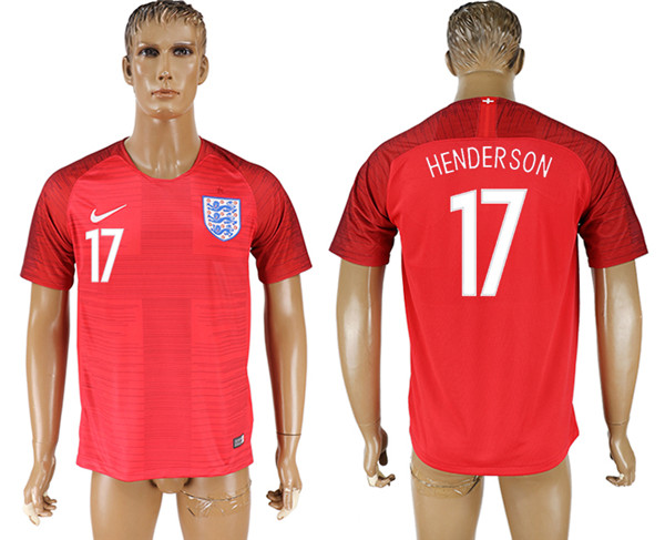England 17 HENDERSON Away 2018 FIFA World Cup Thailand Soccer Jersey England 17 HENDERSON Away 2018 FIFA World Cup Thailand Soccer Jersey