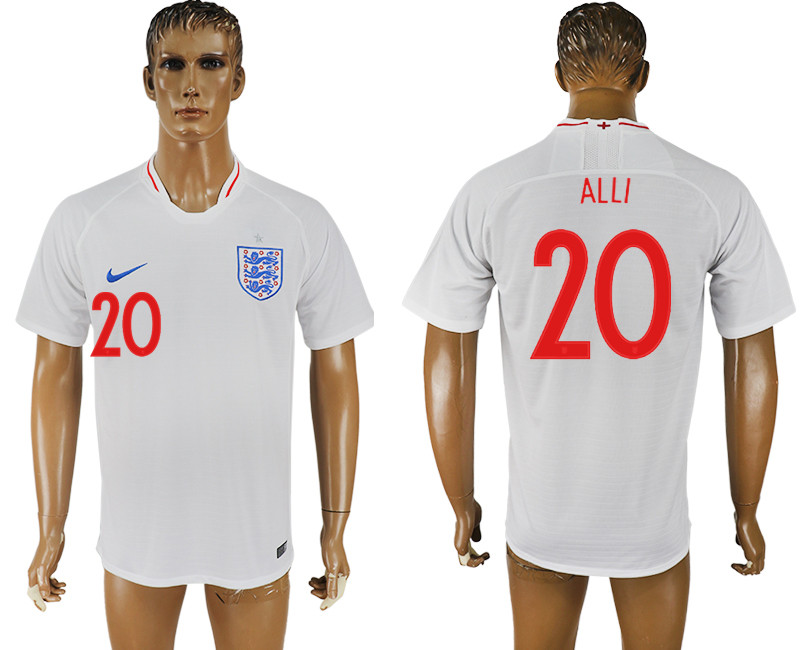 England 20 ALLI Home 2018 FIFA World Cup Thailand Soccer Jersey England 20 ALLI Home 2018 FIFA World Cup Thailand Soccer Jersey
