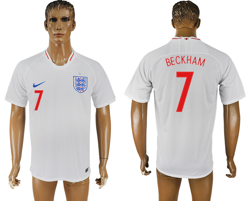 England 7 BECKHAM Home 2018 FIFA World Cup Thailand Soccer Jersey England 7 BECKHAM Home 2018 FIFA World Cup Thailand Soccer Jersey