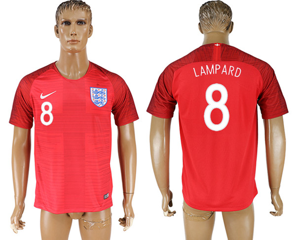England 8 LAMPARD Away 2018 FIFA World Cup Thailand Soccer Jersey England 8 LAMPARD Away 2018 FIFA World Cup Thailand Soccer Jersey