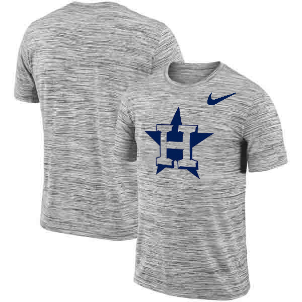 Houston Astros Heathered Black Sideline Legend Velocity Travel Performance T Shirt