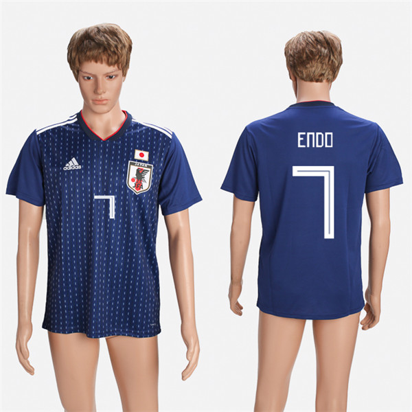 Japan 7 ENDO Home 2018 FIFA World Cup Thailand Soccer Jersey