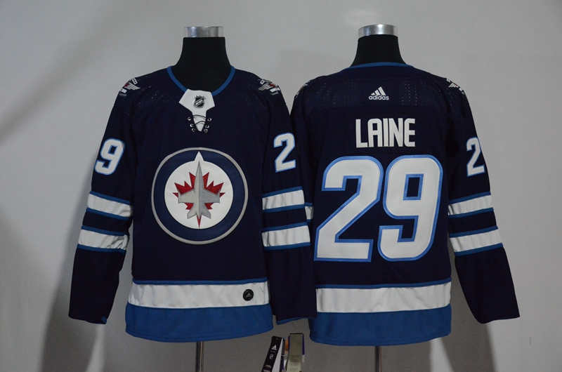 Jets 29 Patrik Laine Navy Jersey