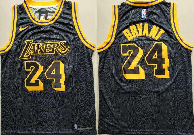 Lakers 24 Kobe Bryant Black 2018 19 City Edition Swingman Jersey