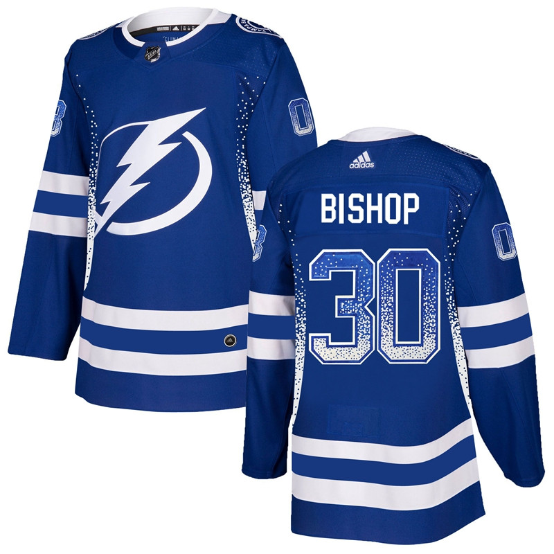 Lightning 30 Ben Bishop Blue Drift Fashion Jersey