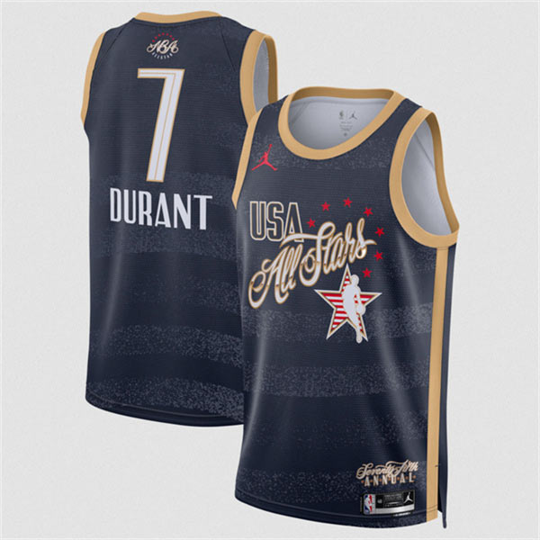 Men's 2026 All Star 7 Kevin Durant Navy Stitched Basketball Jersey