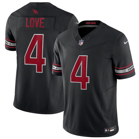 Men's Arizona Cardinals 4 Jeremiyah Love Black 2026 Draft F.U.S.E. Vapor Untouchable Limited Football Stitched Jersey