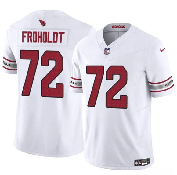 Men's Arizona Cardinals 72 Hjalte Froholdt White 2025 F.U.S.E. Vapor Untouchable Limited Football Stitched Jersey