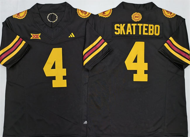 Men's Arizona State Sun Devils 4 Cam Skattebo Black 2025 F.U.S.E. Vapor Limited Stitched Jersey