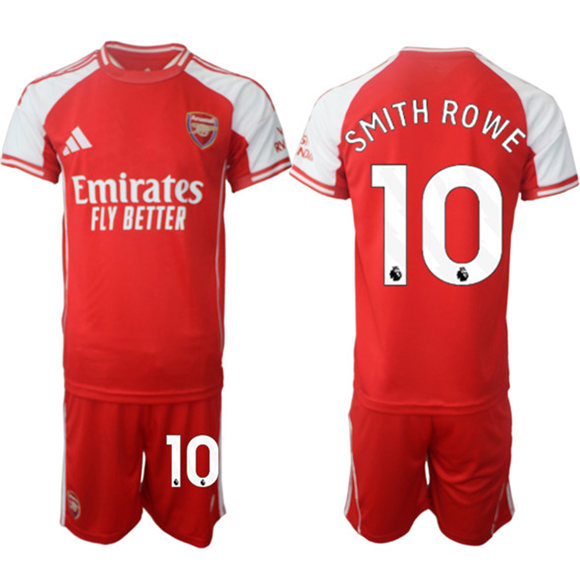 Men's Arsenal F.C 10 Emile Smith Rowe Red 2025 Home Soccer Jersey Suit