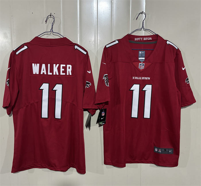 Men's Atlanta Falcons 11 Jalon Walker Red 2026 New Vapor Untouchable Limited Stitched Football Jersey Men's Atlanta Falcons 11 Jalon Walker Red 2026 New Vapor Untouchable Limited Stitched Football Jersey