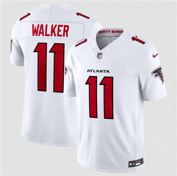 Men's Atlanta Falcons 11 Jalon Walker White 2026 New F.U.S.E. Vapor Untouchable Limited Football Stitched Jersey