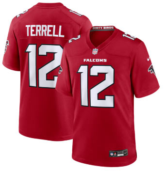 Men's Atlanta Falcons 12 Avieon Terrell Red Game Stitched Jersey Men's Atlanta Falcons 12 Avieon Terrell Red Game Stitched Jersey
