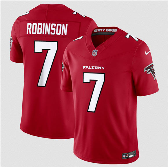 Men's Atlanta Falcons 7 Bijan Robinson Red 2026 New F.U.S.E. Vapor Untouchable Limited Football Stitched Jersey
