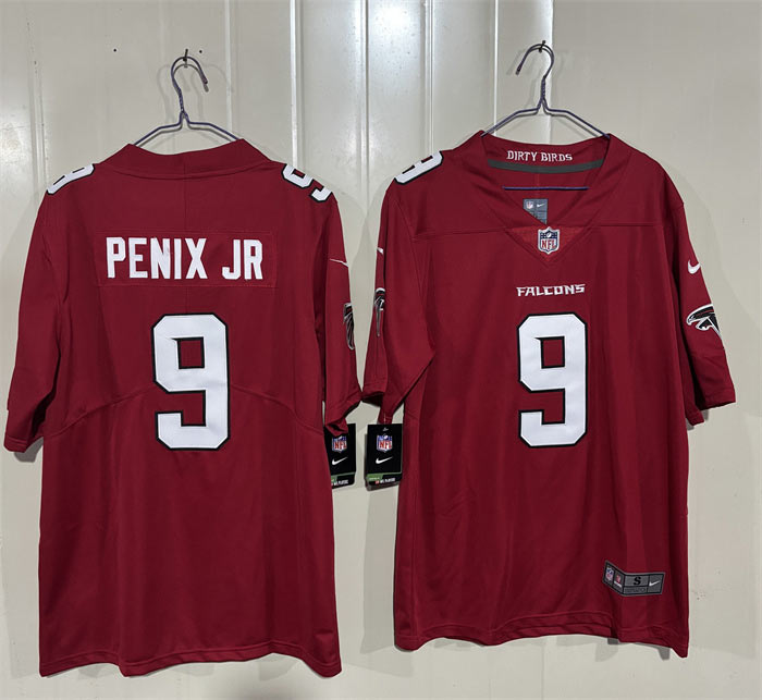 Men's Atlanta Falcons 9 Michael Penix Jr. Red 2026 New Vapor Untouchable Limited Stitched Football Jersey Men's Atlanta Falcons 9 Michael Penix Jr. Red 2026 New Vapor Untouchable Limited Stitched Football Jersey