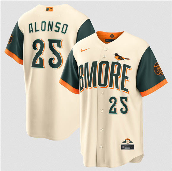 Men's Baltimore Orioles 25 Pete Alonso Natural 2026 City Connect Stadium Stitched Baseball Jersey