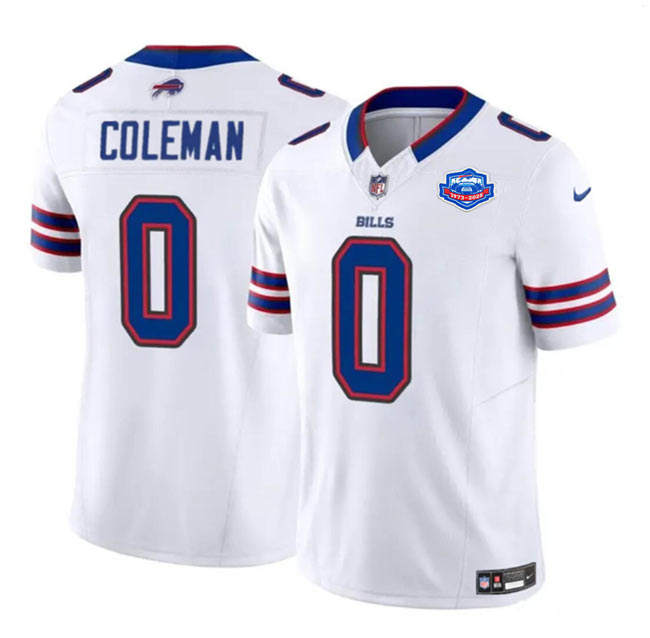 Men's Buffalo Bills 0 Keon Coleman White 2025 F.U.S.E. With Farewell Patch Vapor Untouchable Limited Football Stitched Jersey