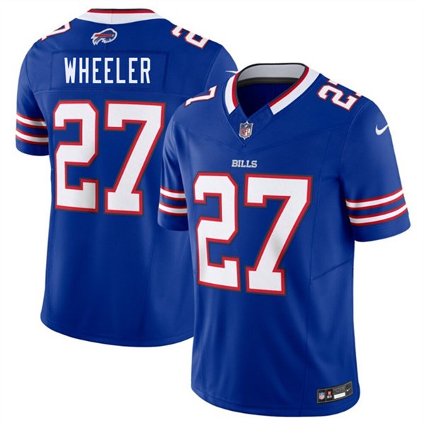 Men's Buffalo Bills 27 Ian Wheeler Blue 2026 F U S E Vapor Untouchable Limited Football Stitched Jersey Men's Buffalo Bills 27 Ian Wheeler Blue 2026 F U S E Vapor Untouchable Limited Football Stitched Jersey