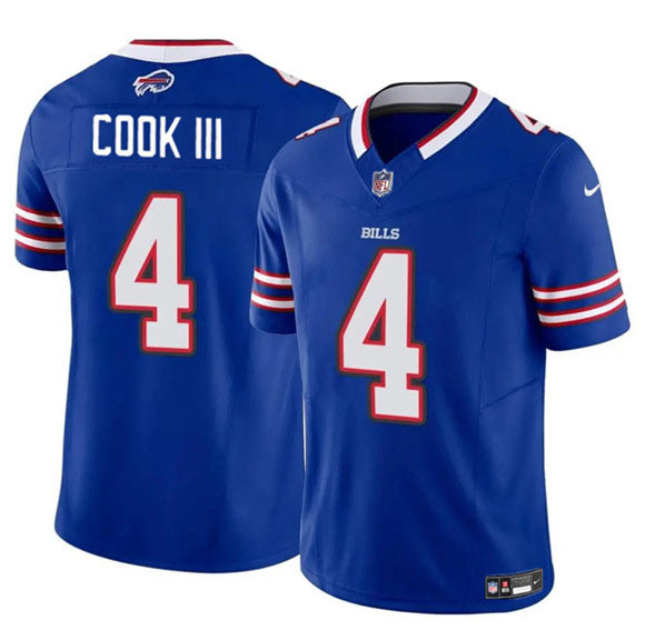Men's Buffalo Bills 4 James Cook III Blue 2025 F.U.S.E. Vapor Untouchable Limited Football Stitched Jersey