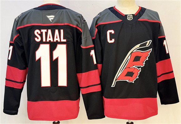 Men's Carolina Hurricanes 11 Jordan Staal Black 2024 25 With C Patch Stitched Hockey Jersey Men's Carolina Hurricanes 11 Jordan Staal Black 2024 25 With C Patch Stitched Hockey Jersey