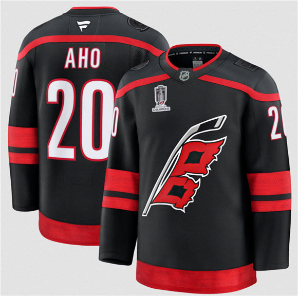 Men's Carolina Hurricanes 20 Sebastian Aho Black 2026 Stanley Cup Champions Home Stitched Jersey Men's Carolina Hurricanes 20 Sebastian Aho Black 2026 Stanley Cup Champions Home Stitched Jersey