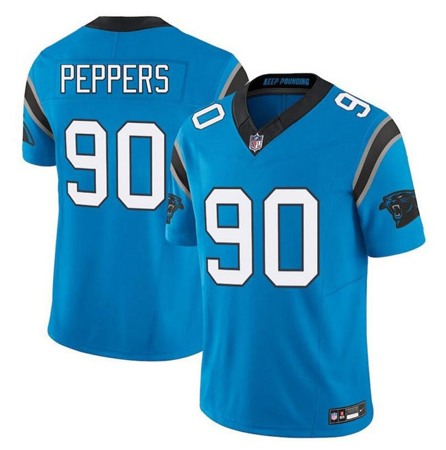Men's Carolina Panthers 90 Julius Peppers Blue F.U.S.E. Vapor Limited Football Stitched Jersey