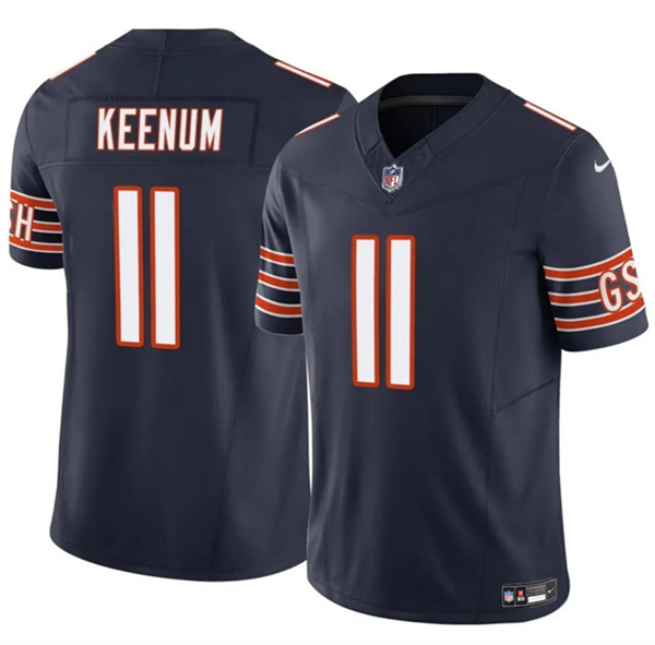 Men's Chicago Bears 11 Case Keenum Navy 2025 F.U.S.E. Vapor Untouchable Limited Football Stitched Jersey