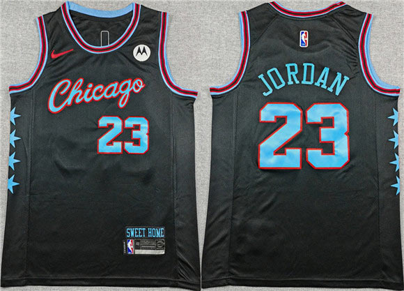 Men's Chicago Bulls 23 Michael Jordan Black 2025 26 City Edition Stitched Basketball Jersey