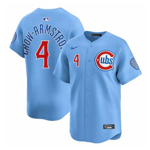 Men's Chicago Cubs 4 Pete Crow Armstrong Blue 2024 25 2nd Alternate Limited Stitched Baseball Jersey