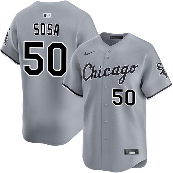Men's Chicago White Sox 50 Lenyn Sosa Gray 2025 Limited Stitched Baseball Jersey