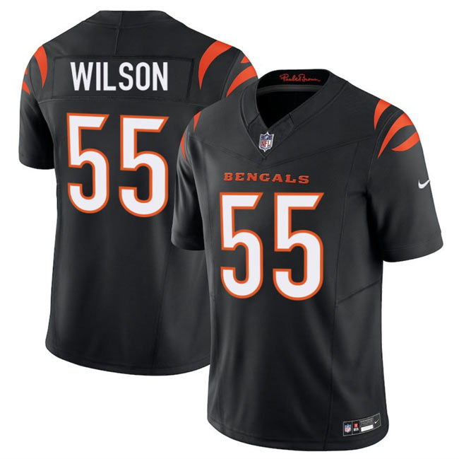 Men's Cincinnati Bengals 55 Logan Wilson Black 2025 F.U.S.E. Vapor Untouchable Limited Stitched Football Jersey