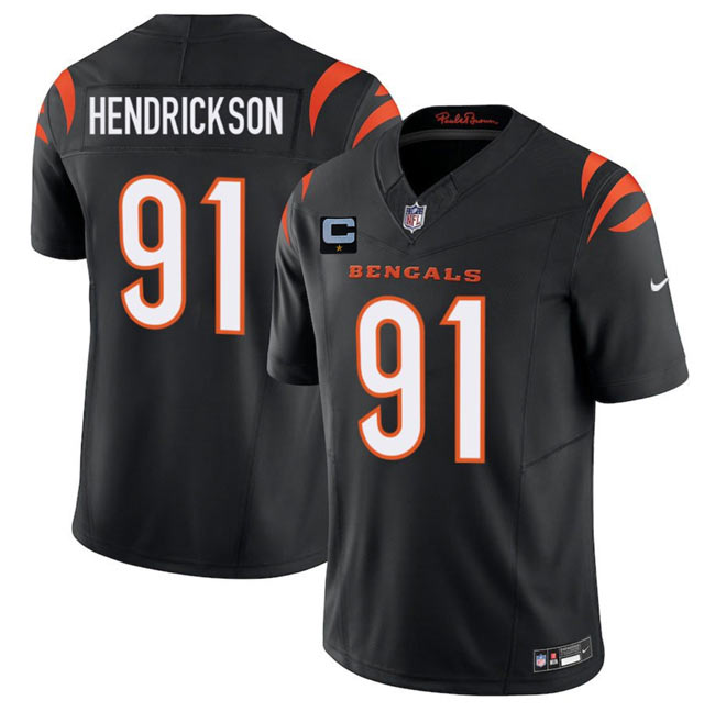 Men's Cincinnati Bengals 91 Trey Hendrickson Black 2025 F.U.S.E. With 1 Star C Patch Vapor Untouchable Limited Stitched Football Jersey