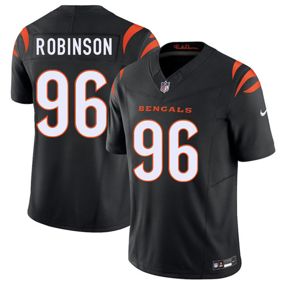 Men's Cincinnati Bengals 96 Landon Robinson Black 2026 Draft F.U.S.E. Vapor Untouchable Limited Football Stitched Jersey