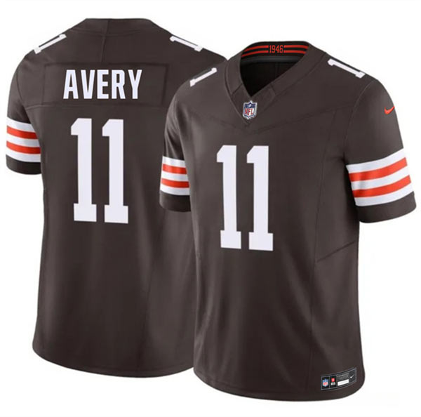 Men's Cleveland Browns 11 Tre Avery Brown 2026 F.U.S.E. Vapor Limited Football Stitched Jersey