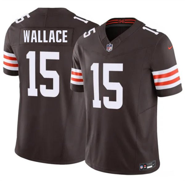 Men's Cleveland Browns 15 Tylan Wallace Brown 2026 F.U.S.E. Vapor Limited Football Stitched Jersey