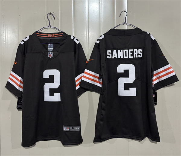 Men's Cleveland Browns 2 Shedeur Sanders Brown 2026 Vapor Limited Football Stitched Jersey Men's Cleveland Browns 2 Shedeur Sanders Brown 2026 Vapor Limited Football Stitched Jersey