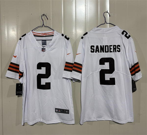 Men's Cleveland Browns 2 Shedeur Sanders White 2026 Vapor Limited Football Stitched Jersey Men's Cleveland Browns 2 Shedeur Sanders White 2026 Vapor Limited Football Stitched Jersey