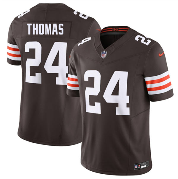 Men's Cleveland Browns 24 Daniel Thomas Brown 2026 F.U.S.E. Vapor Limited Football Stitched Jersey