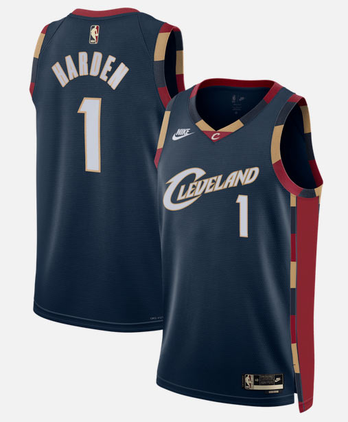 Men's Cleveland Cavaliers 1 James Harden Navy 2026 Classic Edition Stitched Basketball Jersey