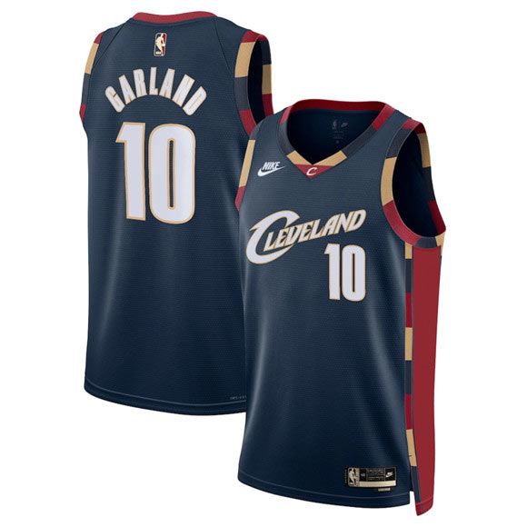 Men's Cleveland Cavaliers 10 Darius Garland Navy 2025 Classic Edition Stitched Jersey