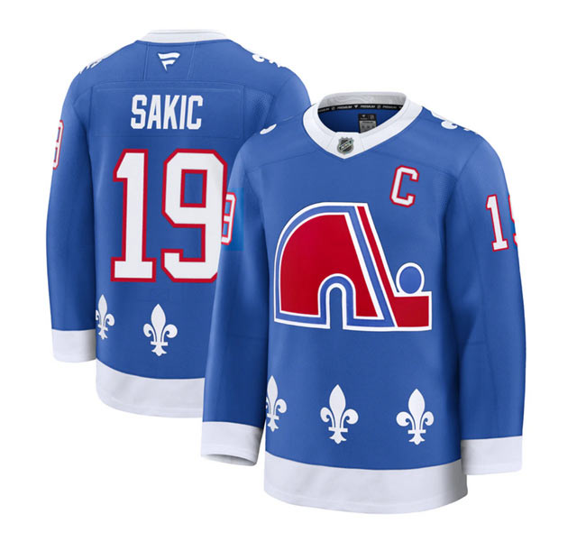 Men's Colorado Avalanche 19 Joe Sakic Blue 2025 With C Patch Alternate Stitched Jersey