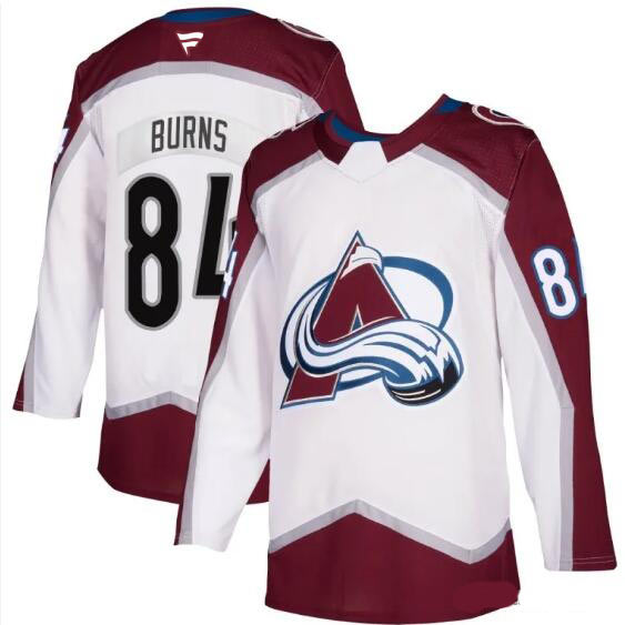 Men's Colorado Avalanche 84 Brent Burns Fanatics Burgundy White Away Jersey