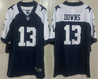 Men's Dallas Cowboys 13 Caleb Downs Limited Navy Alternate Vapor Jersey