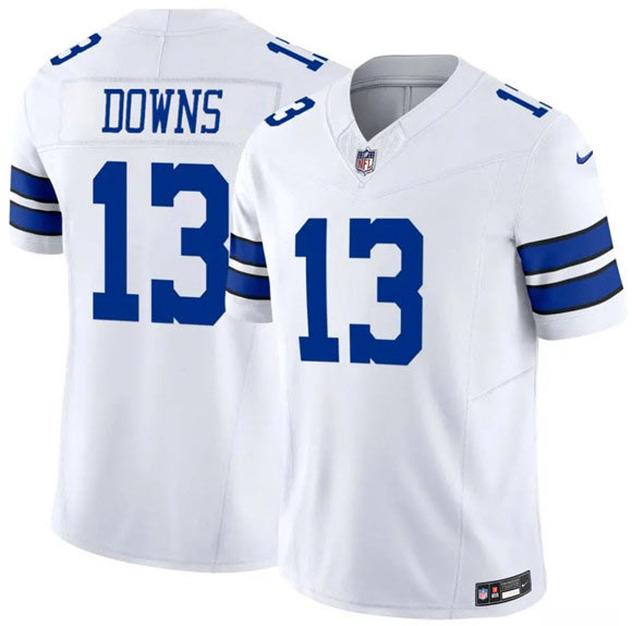 Men's Dallas Cowboys 13 Caleb Downs White 2026 Draft F.U.S.E Vapor Untouchable Limited Stitched Football Jersey