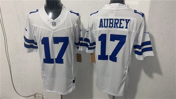 Men's Dallas Cowboys 17 Brandon Aubrey White 2026 F U S E Vapor Untouchable Limited Stitched Football Jersey Men's Dallas Cowboys 17 Brandon Aubrey White 2026 F U S E Vapor Untouchable Limited Stitched Football Jersey