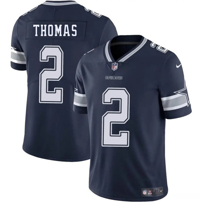 Men's Dallas Cowboys 2 Juanyeh Thomas Navy 2025 Vapor Untouchable Limited Football Stitched Jersey
