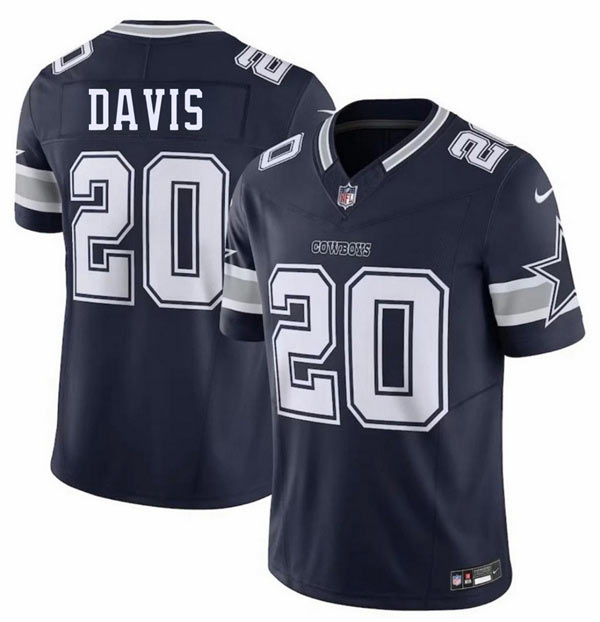 Men's Dallas Cowboys 20 Malik Davis Navy 2026 F.U.S.E. Vapor Untouchable Limited Stitched Football Jersey