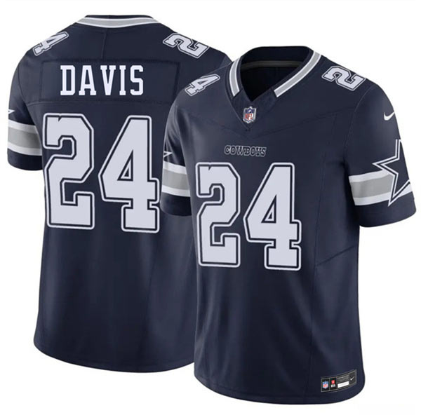 Men's Dallas Cowboys 24 Malik Davis Navy 2026 F.U.S.E. Vapor Untouchable Limited Stitched Football Jersey